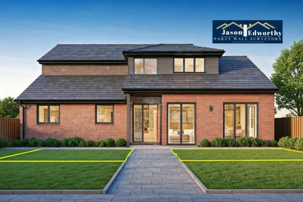 Home extension focusing on boundary line Accrington
